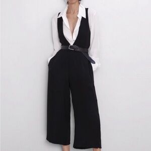ZARA BLACK WIDE LEG JUMPSUIT